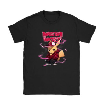 Pikachu X Houston Rockets Team NBA Basketball Unisex T-Shirt Cotton Tee TAT8690