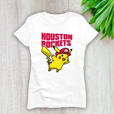 Pikachu X Houston Rockets Team X NBA X Basketball Lady Shirt Women Tee TLT5850