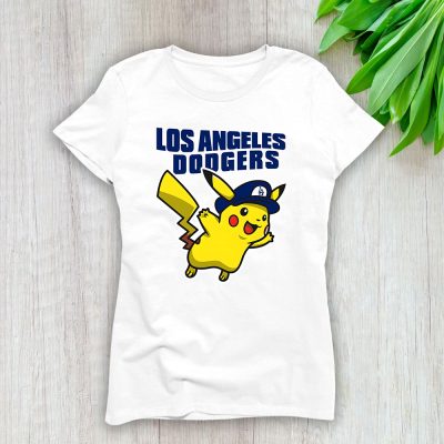 Pikachu X Los Angeles Dodgers Team X MLB X Baseball Fans Lady Shirt Women Tee TLT5838