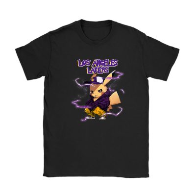 Pikachu X Los Angeles Lakers Team NBA Basketball Unisex T-Shirt Cotton Tee TAT8693