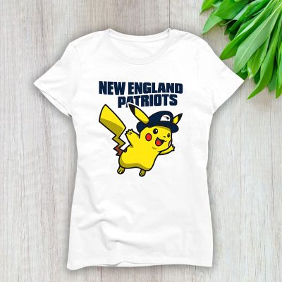 Pikachu X New England Patriots Team X NFL X American Football Lady Shirt Women Tee TLT5859
