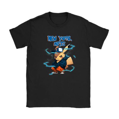 Pikachu X New York Mets Team X MLB X Baseball Fans Unisex T-Shirt Cotton Tee TAT8759