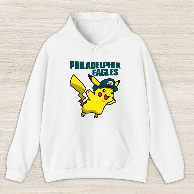 Pikachu X Philadelphia Eagles Team X NFL X American Football Unisex Hoodie TAH5971