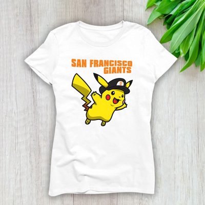 Pikachu X San Francisco Giants Team X MLB X Baseball Fans Lady Shirt Women Tee TLT5842