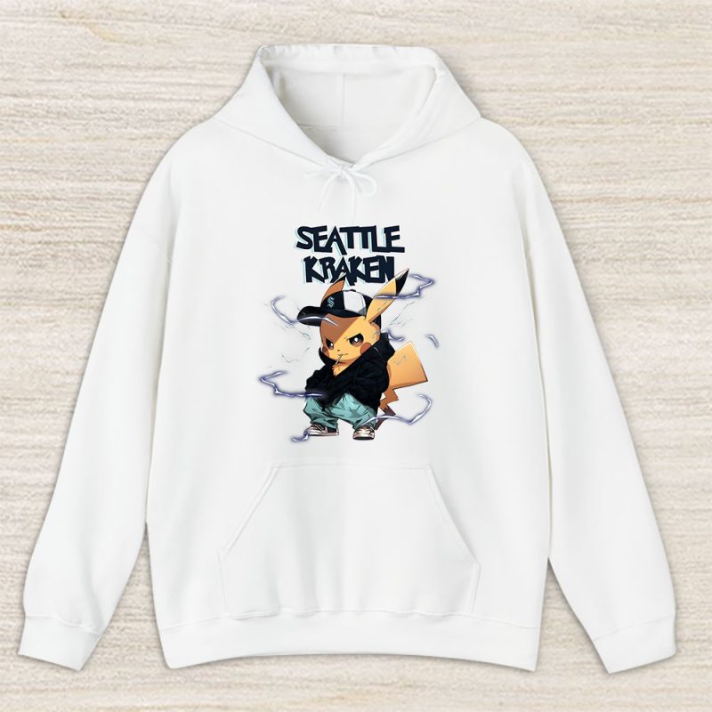 Pikachu X Seattle Kraken Team X NHL X Hockey Fan Unisex Hoodie TAH8796