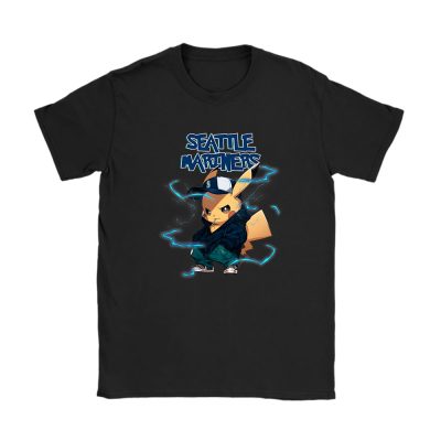 Pikachu X Seattle Mariners Team X MLB X Baseball Fans Unisex T-Shirt Cotton Tee TAT8765