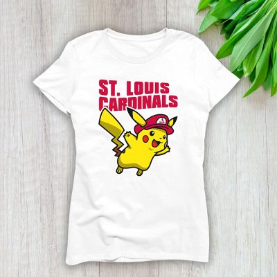 Pikachu X St. Louis Cardinals Team X MLB X Baseball Fans Lady Shirt Women Tee TLT5843