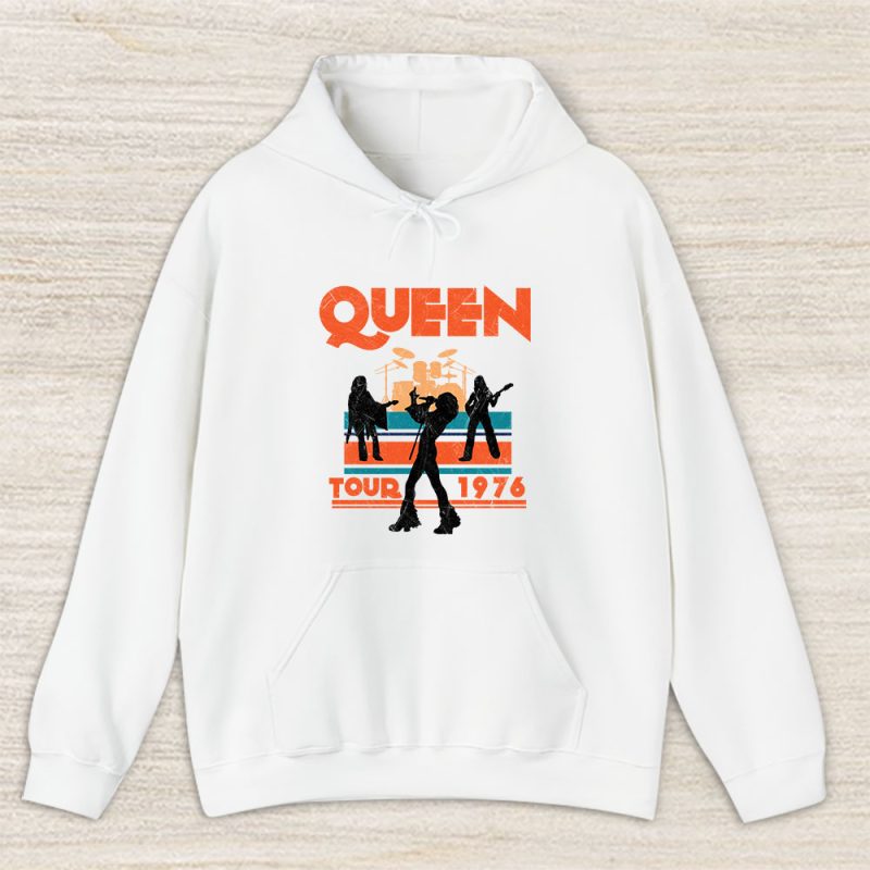 Queen Band 1976 Tour Silhouettes Rock Off Unisex Hoodie TAH7776