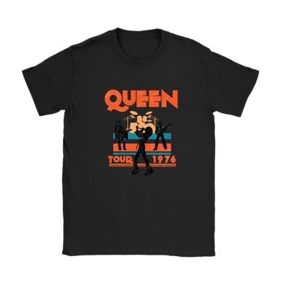 Queen Band 1976 Tour Silhouettes Rock Off Unisex T-Shirt Cotton Tee TAT7776