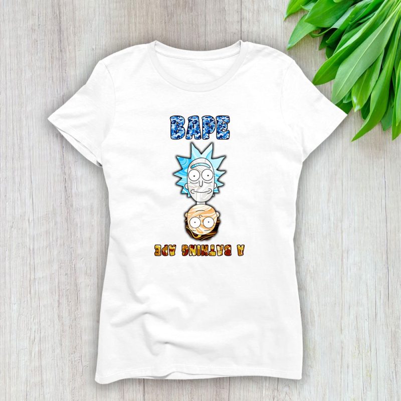 Rick And Morty Bape Brand Lady Shirt Women Tee TLT5441