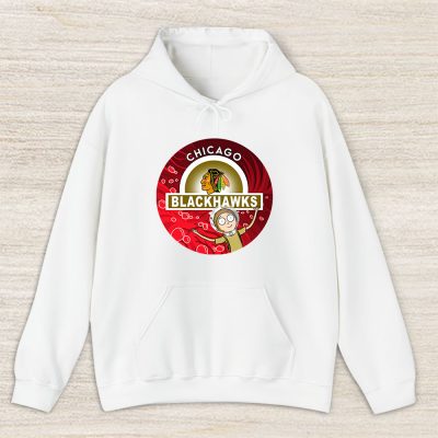 Rick And Morty X Chicago Blackhawks Team NHL Hockey Fan Unisex Hoodie TAH8669