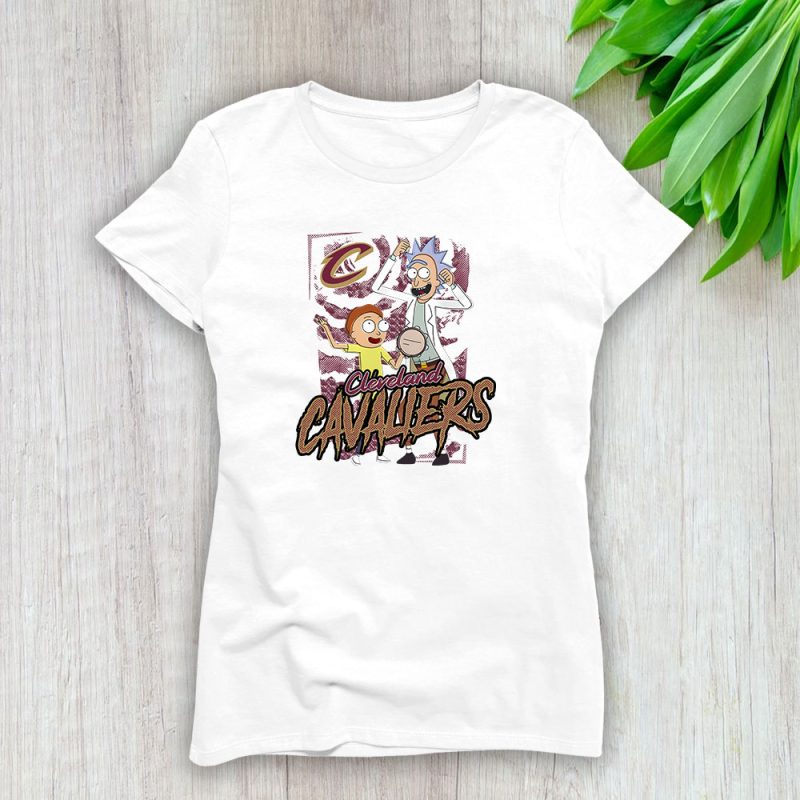 Rick And Morty X Cleveland Cavaliers Team NBA Basketball Lady T-Shirt Women Tee LTL8540