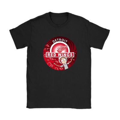 Rick And Morty X Detroit Red Wings Team NHL Hockey Fan Unisex T-Shirt Cotton Tee TAT8670