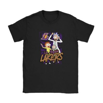 Rick And Morty X Los Angeles Lakers Team NBA Basketball Unisex T-Shirt Cotton Tee TAT8543