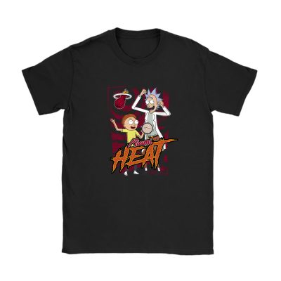 Rick And Morty X Miami Heat Team NBA Basketball Unisex T-Shirt Cotton Tee TAT8544