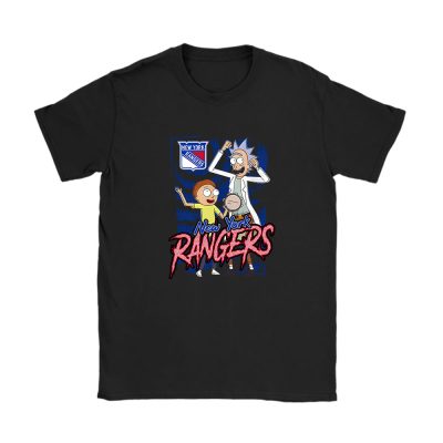 Rick And Morty X New York Rangers Team NHL Hockey Fan Unisex T-Shirt Cotton Tee TAT8819