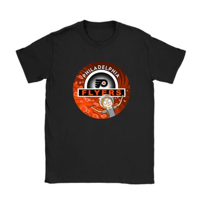 Rick And Morty X Philadelphia Flyers Team NHL Hockey Fan Unisex T-Shirt Cotton Tee TAT8674