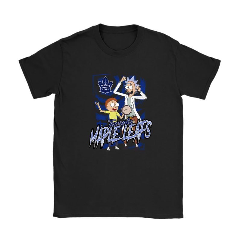 Rick And Morty X Toronto Maple Leafs Team NHL Hockey Fan Unisex T-Shirt Cotton Tee TAT8822