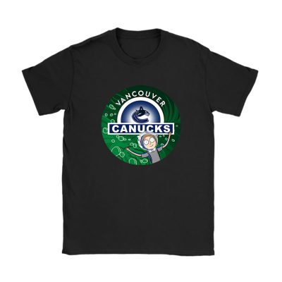 Rick And Morty X Vancouver Canucks Team NHL Hockey Fan Unisex T-Shirt Cotton Tee TAT8677