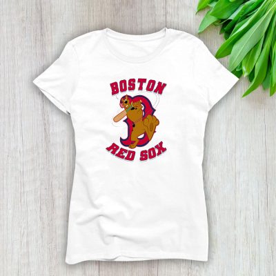 Scoopy Doo X Boston Red Sox Team X MLB X Baseball Fans Lady T-Shirt Cotton Tee TLT6481