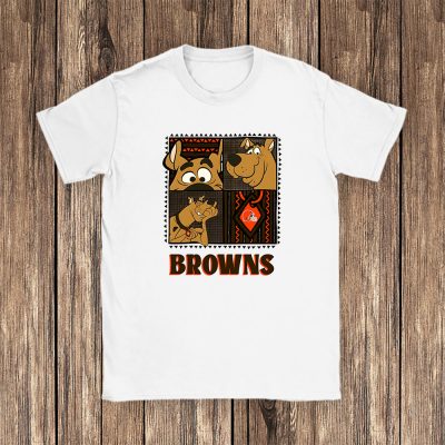 Scoopy Doo X Cleveland Browns Team Nfl American Football Unisex T-Shirt Cotton Tee TAT6496