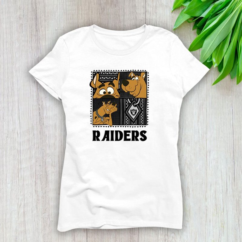 Scoopy Doo X Las Vegas Raiders Team NFL American Football Lady T-Shirt Cotton Tee TLT6507