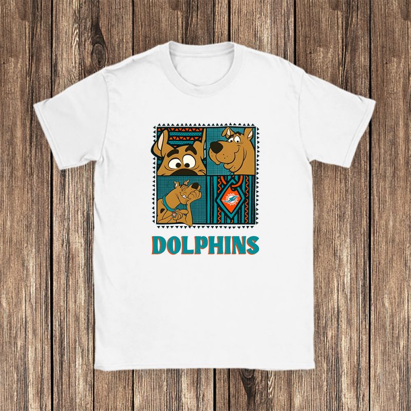 Scoopy Doo X Miami Dolphins Team Nfl American Football Unisex T-Shirt Cotton Tee TAT6508