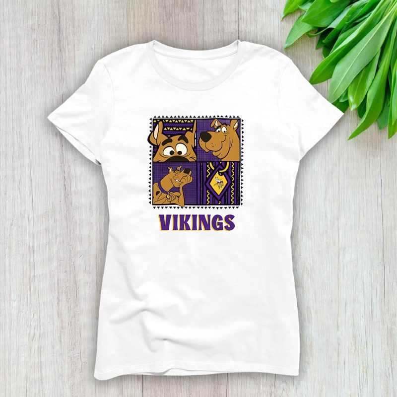 Scoopy Doo X Minnesota Vikings Team NFL American Football Lady T-Shirt Cotton Tee TLT6509