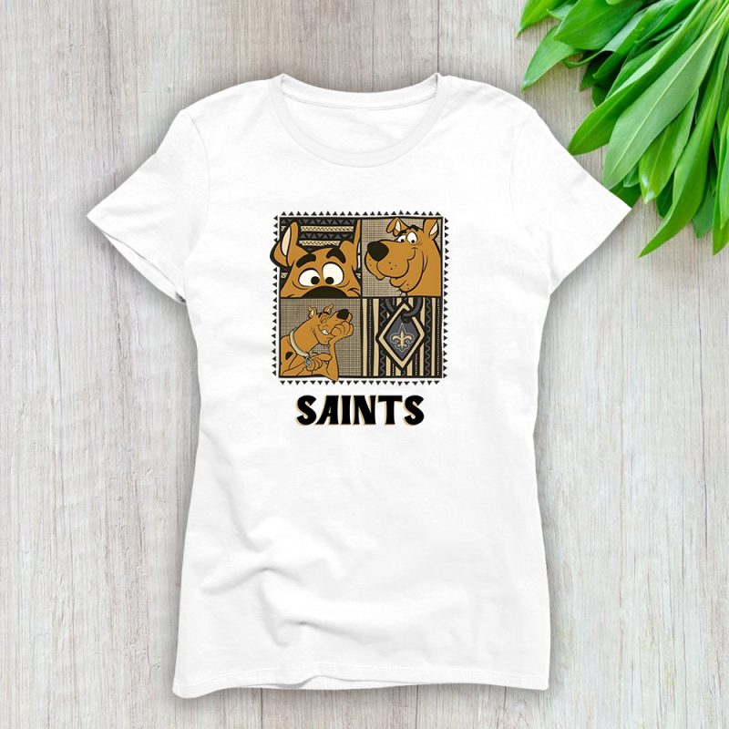 Scoopy Doo X New Orleans Saints Team NFL American Football Lady T-Shirt Cotton Tee TLT6511