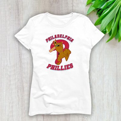 Scoopy Doo X Philadelphia Phillies Team X MLB X Baseball Fans Lady T-Shirt Cotton Tee TLT6485