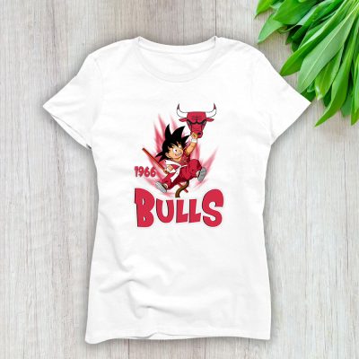 Son Goku X Chicago Bulls Team X NBA X Basketball Lady Shirt Women Tee TLT5628