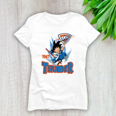Son Goku X Oklahoma City Thunder Team X NBA X Basketball Lady Shirt Women Tee TLT5635