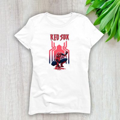 Spiderman MLB Boston Red Sox Lady T-Shirt Women Tee LTL7139