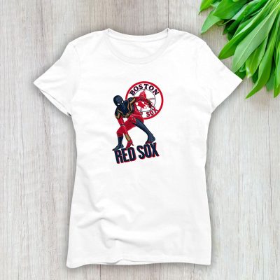 Spiderman MLB Boston Red Sox Lady T-Shirt Women Tee LTL8355