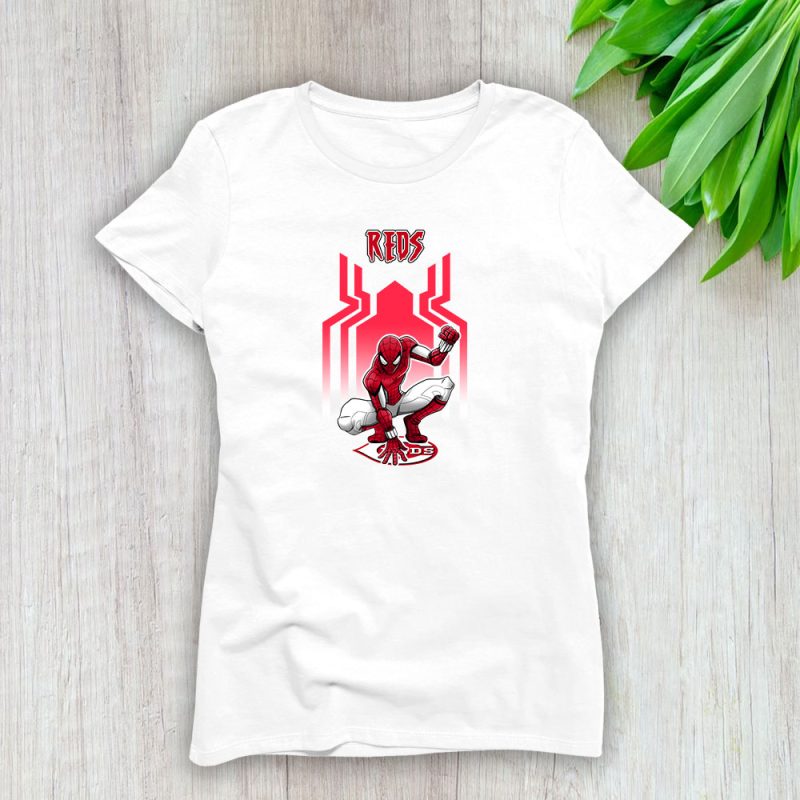 Spiderman MLB Cincinnati Reds Lady T-Shirt Women Tee LTL7176