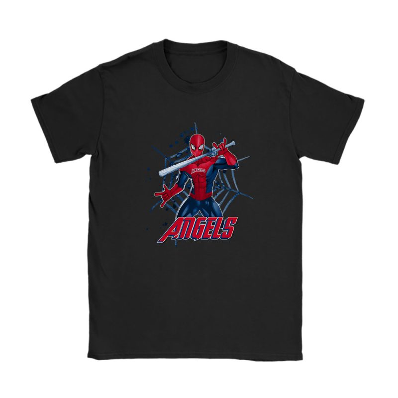 Spiderman MLB Los Angeles Angels Unisex T-Shirt Cotton Tee TAT7247