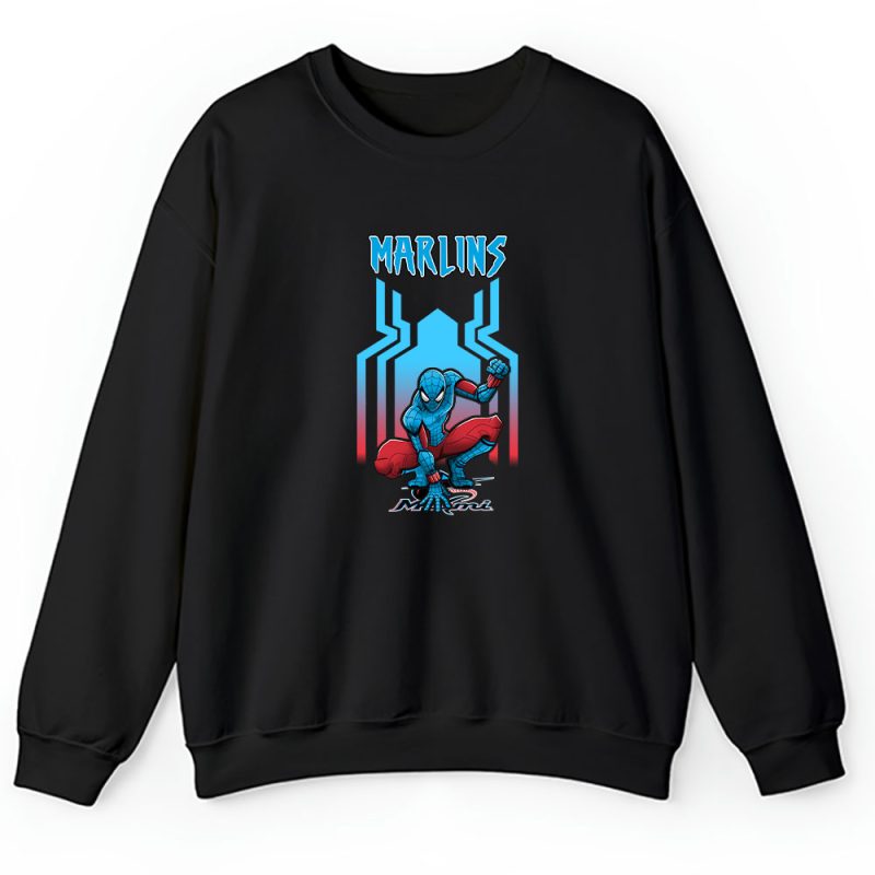 Spiderman MLB Miami Marlins Unisex Sweatshirt TAS7295