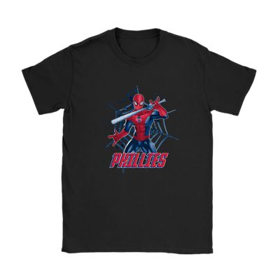 Spiderman MLB Philadelphia Phillies Unisex T-Shirt Cotton Tee TAT7359