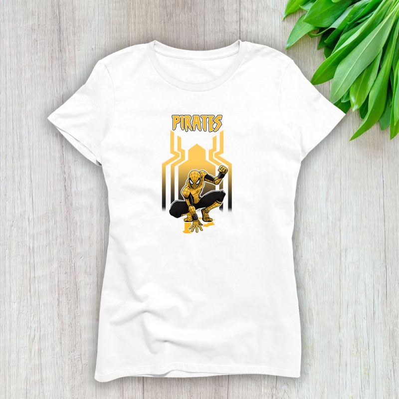 Spiderman MLB Pittsburgh Pirates Lady T-Shirt Women Tee LTL7355