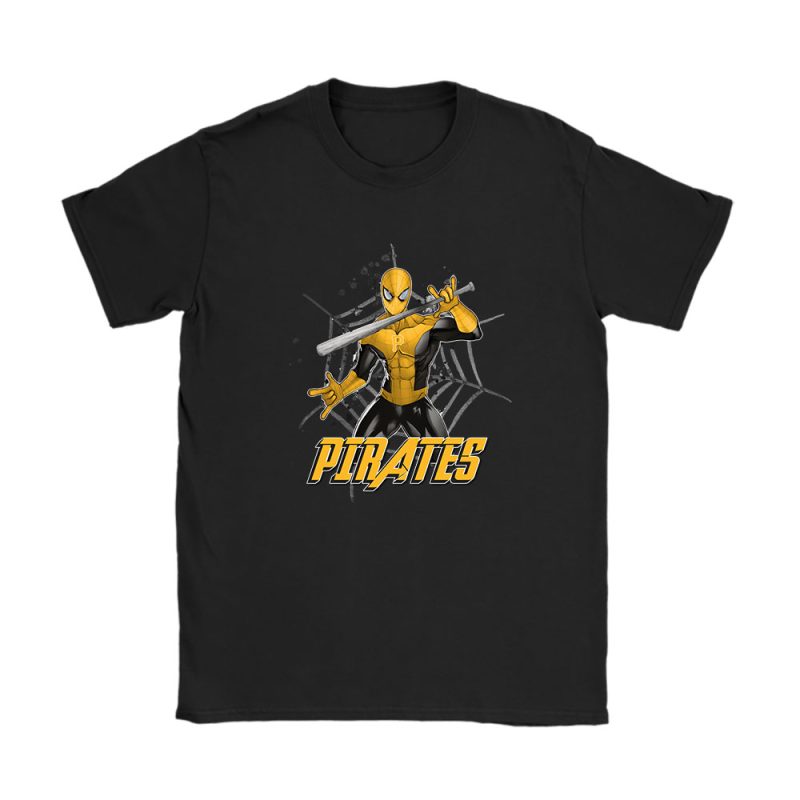 Spiderman MLB Pittsburgh Pirates Unisex T-Shirt Cotton Tee TAT7354