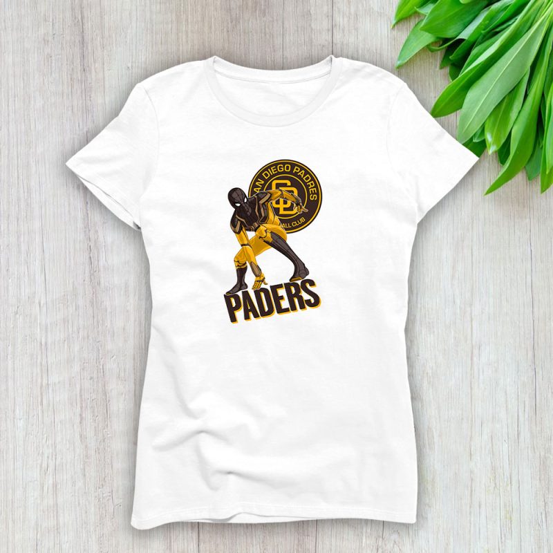 Spiderman MLB San Diego Padres Lady T-Shirt Women Tee LTL8446