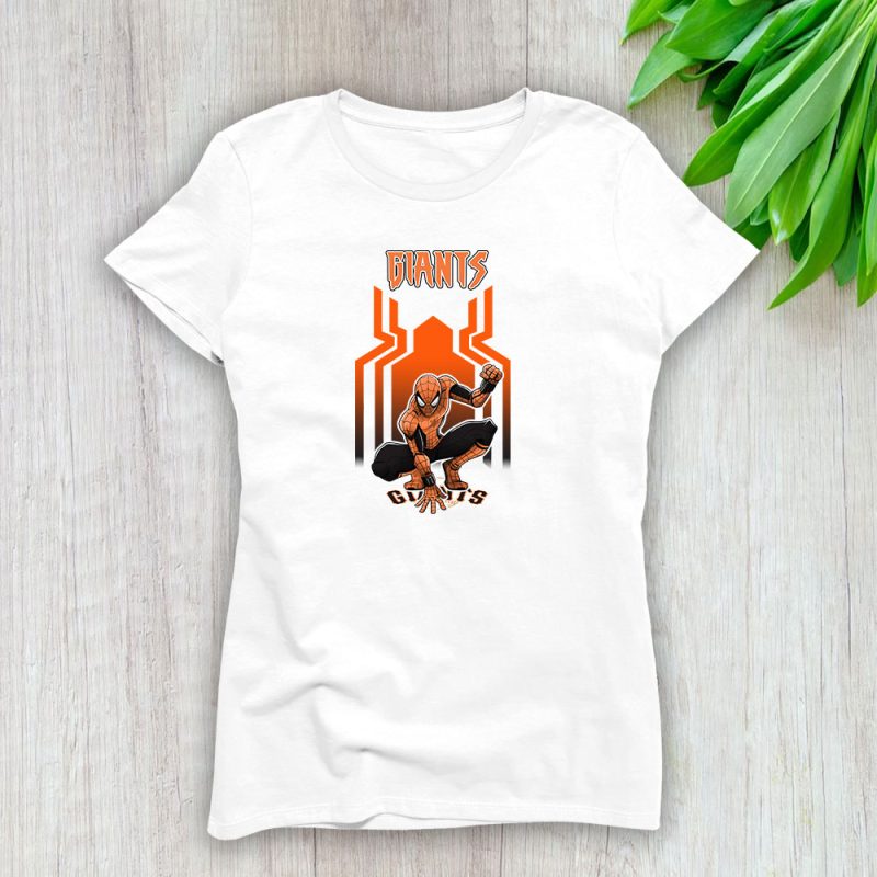 Spiderman MLB San Francisco Giants Lady T-Shirt Women Tee LTL7384