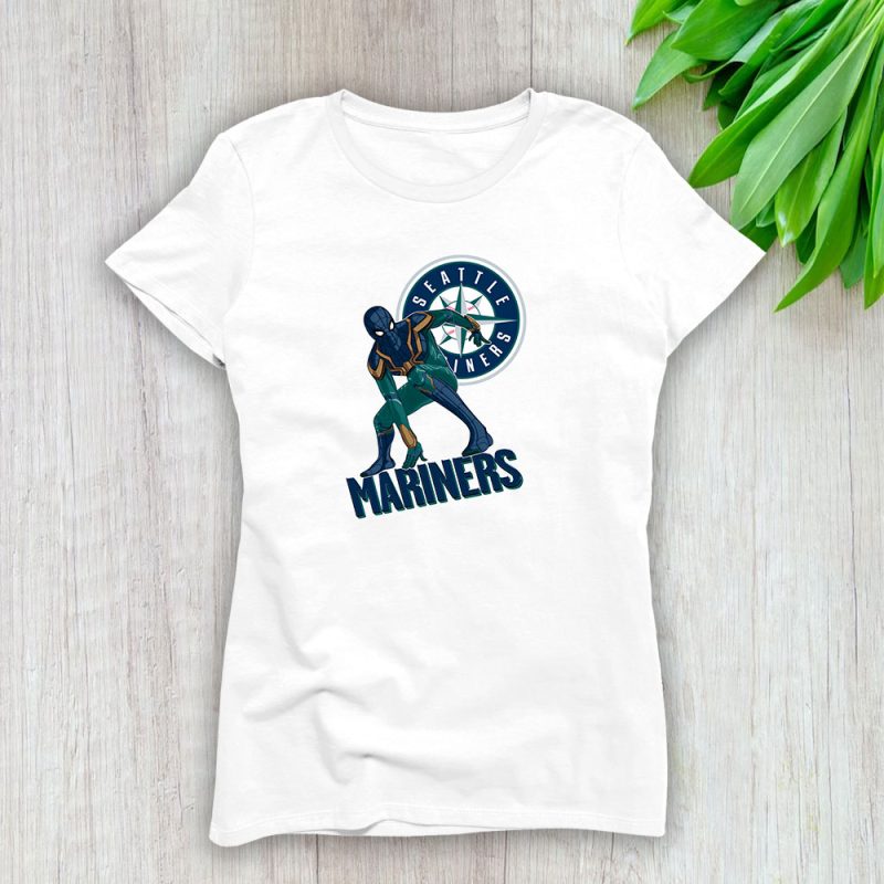 Spiderman MLB Seattle Mariners Lady T-Shirt Women Tee LTL8445