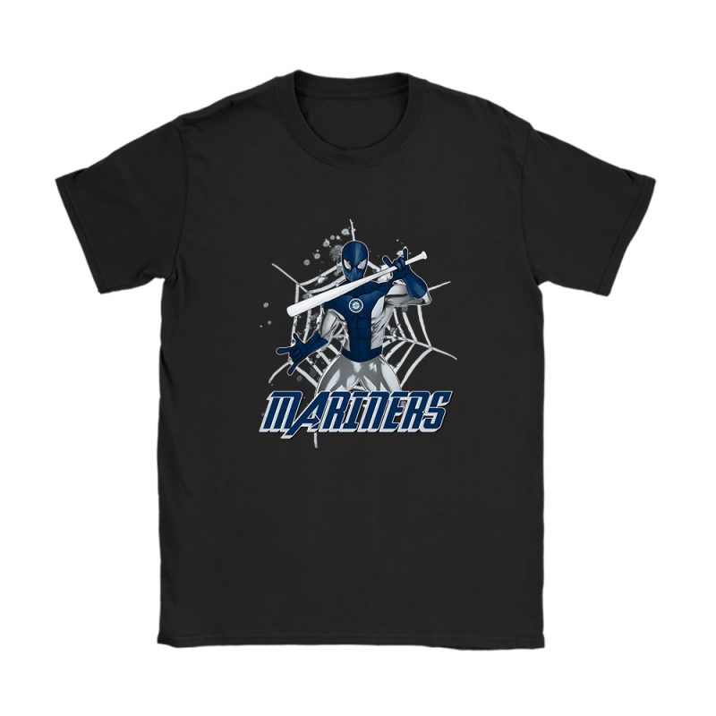 Spiderman MLB Seattle Mariners Unisex T-Shirt Cotton Tee TAT7389