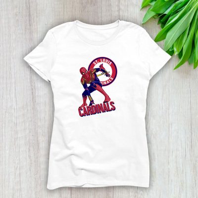 Spiderman MLB St. Louis Cardinals Lady T-Shirt Women Tee LTL8441