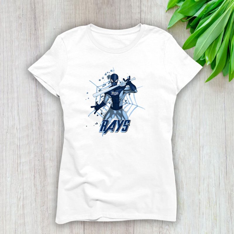 Spiderman MLB Tampa Bay Rays Lady T-Shirt Women Tee LTL7402