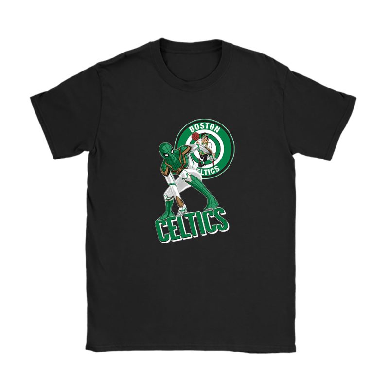 Spiderman NBA Boston Celtics Unisex T-Shirt Cotton Tee TAT8352