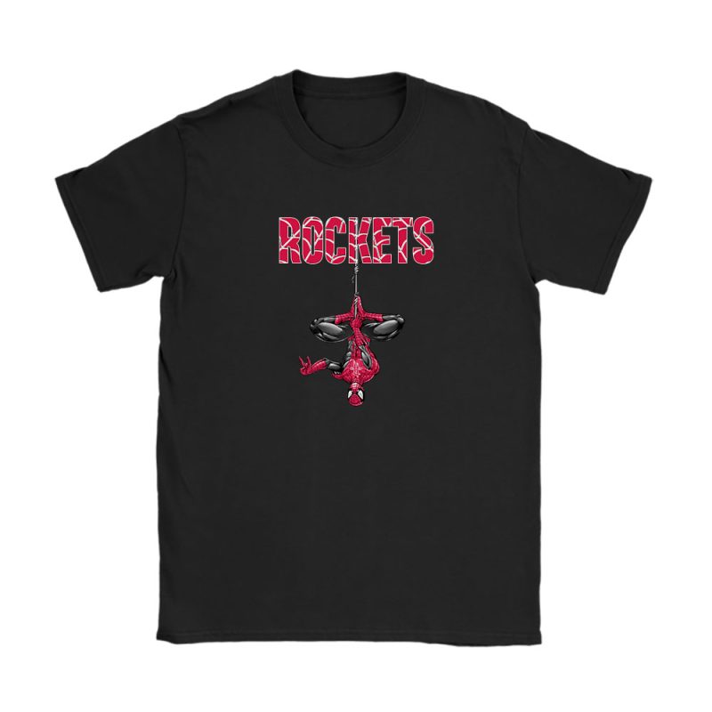 Spiderman NBA Houston Rockets Unisex T-Shirt Cotton Tee TAT7231