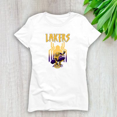 Spiderman NBA Los Angeles Lakers Lady T-Shirt Women Tee LTL7258