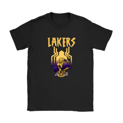 Spiderman NBA Los Angeles Lakers Unisex T-Shirt Cotton Tee TAT7258